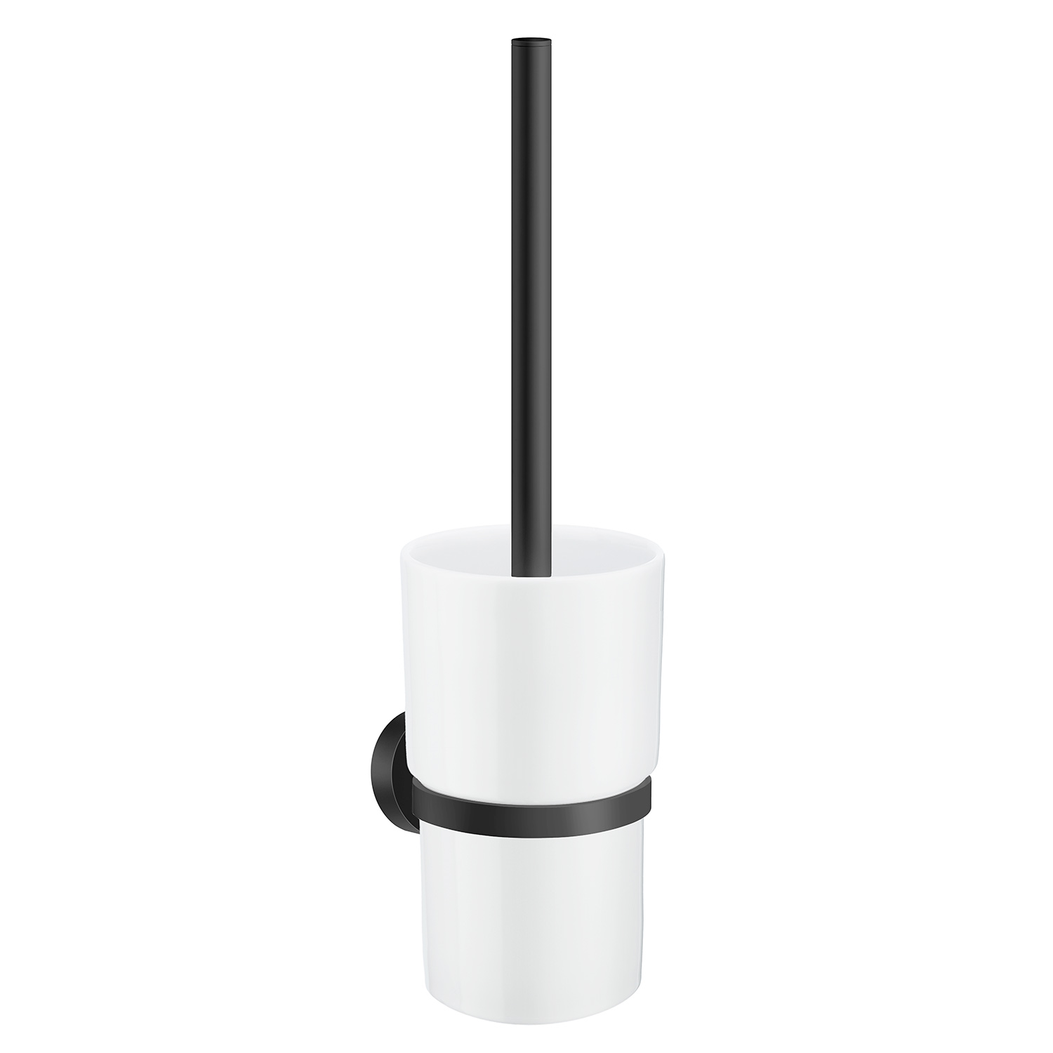 Smedbo Home Serie Bad Accessoires Messing Schwarz WC-Bürste Porzellan
